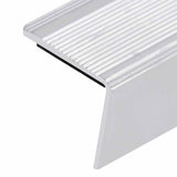 Stair Nosings in L-shape 15 pcs Aluminium 90 cm Silver 146733