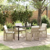 Garden Dining Set 5 pcs Beige Poly Rattan 3380634