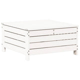 7 Piece Garden Lounge Set White Solid Wood Pine 3250617
