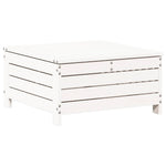7 Piece Garden Lounge Set White Solid Wood Pine 3250617