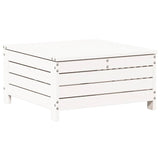 7 Piece Garden Lounge Set White Solid Wood Pine 3250617