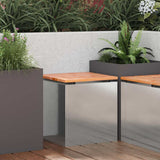 Garden Bench Silver 40 x 40 x 43 cm Galvanised steel 874917