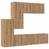 TV Wall Unit Wall-mounted 5 pcs Artisan Oak Engineered Wood 3402777