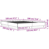 Bed Frame Grey Sonoma Engineered wood, Plywood Small Double 3209889