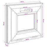Basement Window Internal Colour White RISOR 45 x 40 cm 42047755