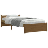 Bed Frame without Mattress Honey Brown Solid Wood 75x190 cm Small Single 815007