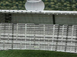 6-Seater Rattan Dining Set Garden Furniture Patio Rectangular Table Cube Chairs Outdoor Fire T3398P318687