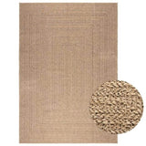 ZNTS Rug 160x230 cm Jute Look Indoor and Outdoor 364833