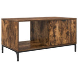 Coffee Table Smoked Oak 90 x 49 x 46 cm Engineered Wood 883449