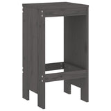Bar Stools 2 pcs Grey 40x36x75 cm Solid Wood Pine 825347