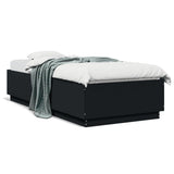 Bed Frame with LED without Mattress Black 100x200 cm 3209626