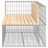 Garden Bench Gabion Design 122x71x65.5 cm Solid Wood Pine 834383