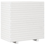 Garden Planter White 70x40x72 cm Solid Wood Pine 3282630