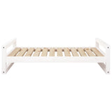 Dog Bed White 105.5x75.5x28 cm Solid Pine Wood 821488