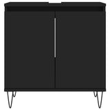 Bathroom Cabinet Black 58x33x60 cm Engineered Wood 831581