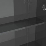 Bathroom Mirror Cabinet 60x15x75 cm MDF Shining Grey 331526