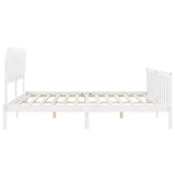 Bed Frame without Mattress White 120x200 cm Solid Wood Pine 3193462