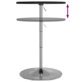 ZNTS Bar Table Black 60x60x90 cm Engineered Wood and Chromed Steel 4007193