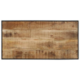 5 Piece Bar Set Solid Rough Wood Mango and Metal 3216415