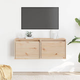 Wall Cabinets 2 pcs 45x30x35 cm Solid Pinewood 813436