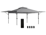 3 x 3m Height Adjustable Pop-Up Gazebo, with Accessories - Grey T3398P319975