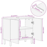 Bathroom Sink Cabinet Brown 62 x 33 x 58 cm Solid Mango Wood 4017919