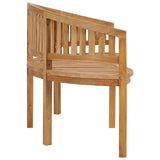 Garden Bench Natural Teak Solid Teak Wood Large Durable 310494