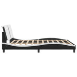 Bed Frame without Mattress "Zadar" Black and White 180x200 cm Super King Faux Leather 3208203