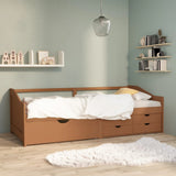 Day Bed Honey Brown Solid Pine wood 322171