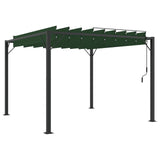 Gazebo with Louvered Roof 3 x 3 x 2.14 m Green 42030524