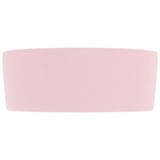Luxury Wash Basin Round Matt Pink 40x15 cm Ceramic 147010