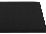 Wall Headboard 12 pcs Black 90 x 15 cm Fabric 42020539