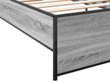 Bed Frame Grey Sonoma 80 x 200 cm Engineered Wood 8009098