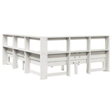 Bookcase Bed without Mattress White 140x190 cm Solid Wood Pine 3324395