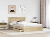 Bed Frame with Drawer Sonoma Oak 120 x 190 cm Engineer Wood 3410188