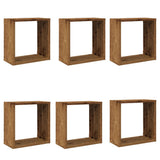 Wall Cube Shelves 6 pcs Old Wood 30x15x30 cm Engineered Wood 856578