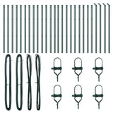 Fence Post Other 26 pcs Green 3.2 x 3.2 x 100 cm Steel 3350113
