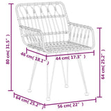 5 Piece Garden Dining Set Black Poly Rattan 3157867