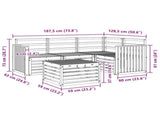Outdoor Sofa Set 5 pcs Natural 3374764