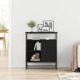 Sideboard Black Oak 69 x 35 x 80 cm Engineered Wood 862981