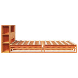 Bookcase Bed without Mattress Wax Brown 140x200 cm Solid Wood 3323877