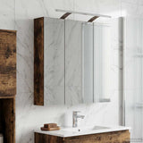 Bathroom Mirror Cabinet Smoked Oak 70 x 14.5 x 70 cm 889099