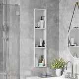 Shower Niche White 90 x 20 x 9.5 cm Stainless Steel 42012667