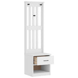 Hall Tree SANDNES White 45x40x159.5 cm Solid Wood Pine 4010483