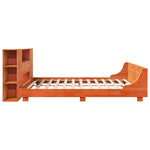 Bed Frame without Mattress Wax Brown 200x200 cm Solid Wood Pine 3323640