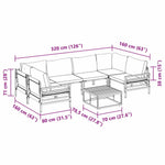 Garden Sofa Set Anthracite Steel 3378967