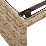 Garden Sofa with Table and Cushions L-Shaped Mix Beige Poly Rattan 365576