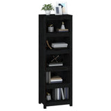 Book Cabinet Black 50x35x154 cm Solid Wood Pine 821718
