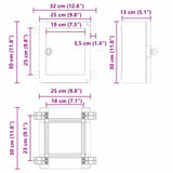 Control Cabinet Grey 32 x 13 x 30 cm ABS Plastic 4106507