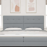 Headboard with Headboard Light Grey 200 cm Faux Leather 3337860
